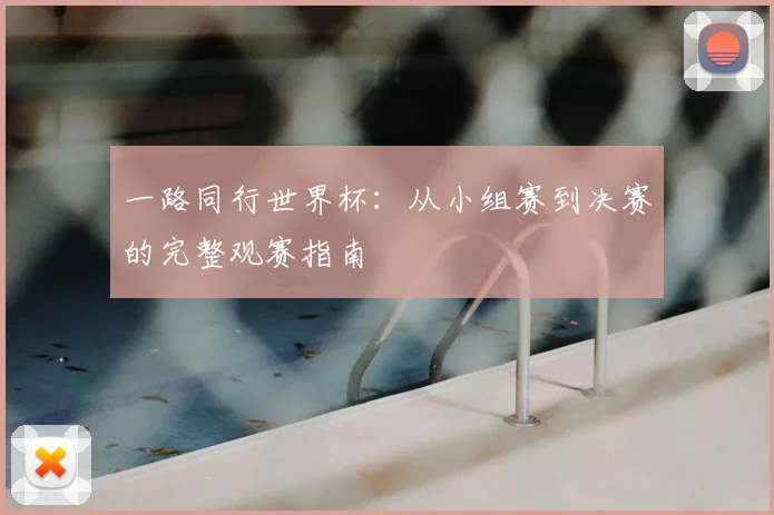 一路同行世界杯:从小组赛到决赛的完整观赛指南